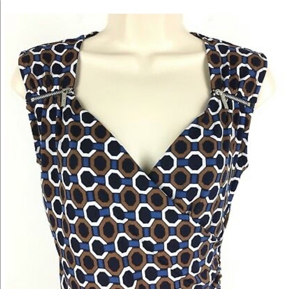 MICHEAL KORS Y2K Wrap Top Ruched Side jersey stretchy comfy women’s size L - Picture 2 of 9